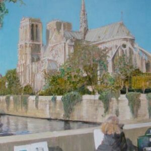 ATELIER PLEIN AIR, oil on canvas, 89 x 40 cm, 2010.